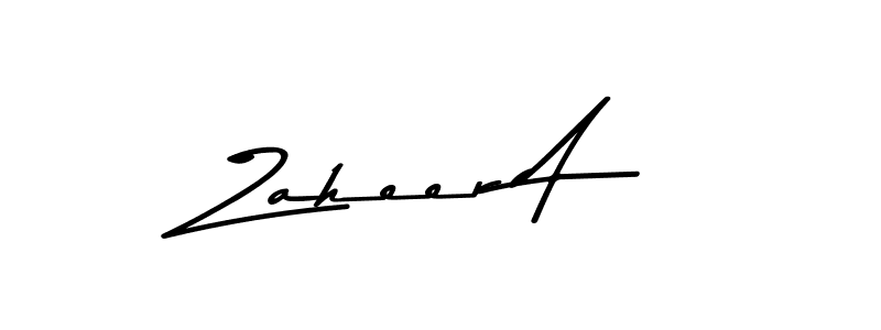 Also You can easily find your signature by using the search form. We will create Zaheer A name handwritten signature images for you free of cost using Asem Kandis PERSONAL USE sign style. Zaheer A signature style 9 images and pictures png