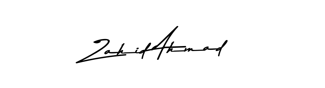 Use a signature maker to create a handwritten signature online. With this signature software, you can design (Asem Kandis PERSONAL USE) your own signature for name Zahid Ahmad. Zahid Ahmad signature style 9 images and pictures png