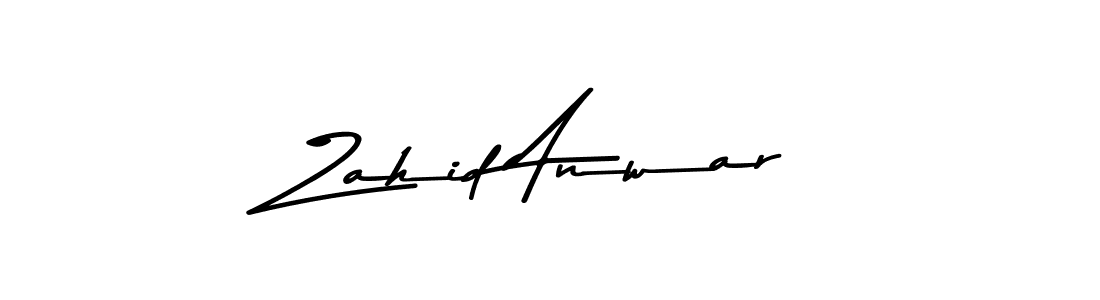 Create a beautiful signature design for name Zahid Anwar. With this signature (Asem Kandis PERSONAL USE) fonts, you can make a handwritten signature for free. Zahid Anwar signature style 9 images and pictures png