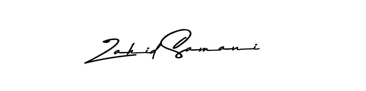 Make a beautiful signature design for name Zahid Samani. With this signature (Asem Kandis PERSONAL USE) style, you can create a handwritten signature for free. Zahid Samani signature style 9 images and pictures png