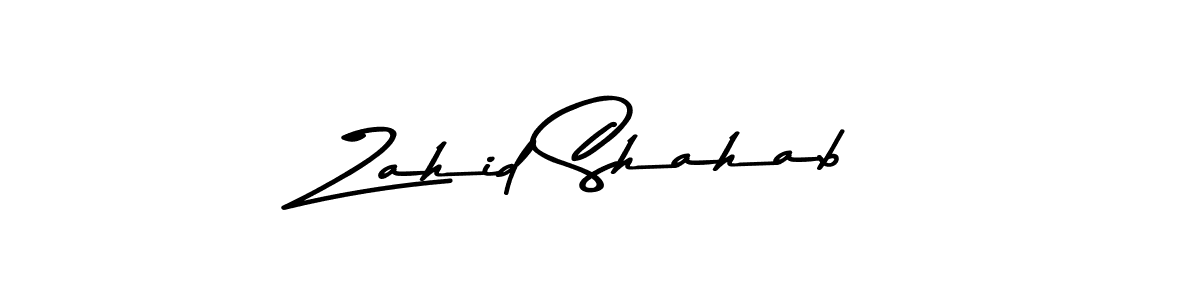 Zahid Shahab stylish signature style. Best Handwritten Sign (Asem Kandis PERSONAL USE) for my name. Handwritten Signature Collection Ideas for my name Zahid Shahab. Zahid Shahab signature style 9 images and pictures png