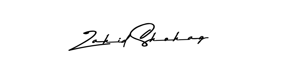 Make a beautiful signature design for name Zahid Shohag. With this signature (Asem Kandis PERSONAL USE) style, you can create a handwritten signature for free. Zahid Shohag signature style 9 images and pictures png