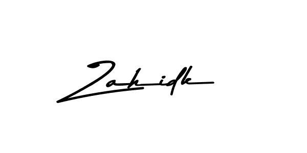 Make a beautiful signature design for name Zahidk. Use this online signature maker to create a handwritten signature for free. Zahidk signature style 9 images and pictures png