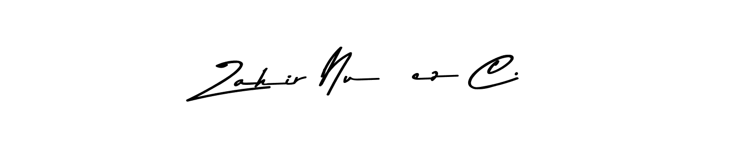 Here are the top 10 professional signature styles for the name Zahir Nuñez C.. These are the best autograph styles you can use for your name. Zahir Nuñez C. signature style 9 images and pictures png