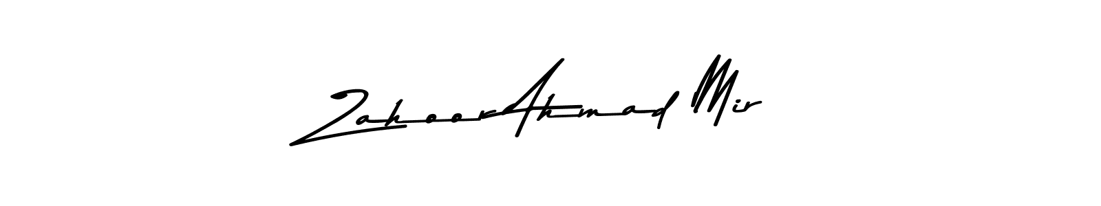 How to make Zahoor Ahmad Mir name signature. Use Asem Kandis PERSONAL USE style for creating short signs online. This is the latest handwritten sign. Zahoor Ahmad Mir signature style 9 images and pictures png