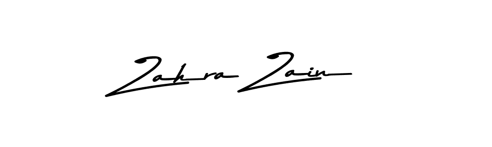 Design your own signature with our free online signature maker. With this signature software, you can create a handwritten (Asem Kandis PERSONAL USE) signature for name Zahra Zain. Zahra Zain signature style 9 images and pictures png