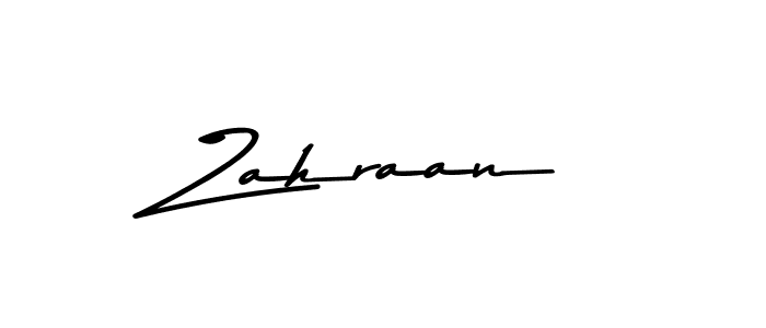 Use a signature maker to create a handwritten signature online. With this signature software, you can design (Asem Kandis PERSONAL USE) your own signature for name Zahraan. Zahraan signature style 9 images and pictures png