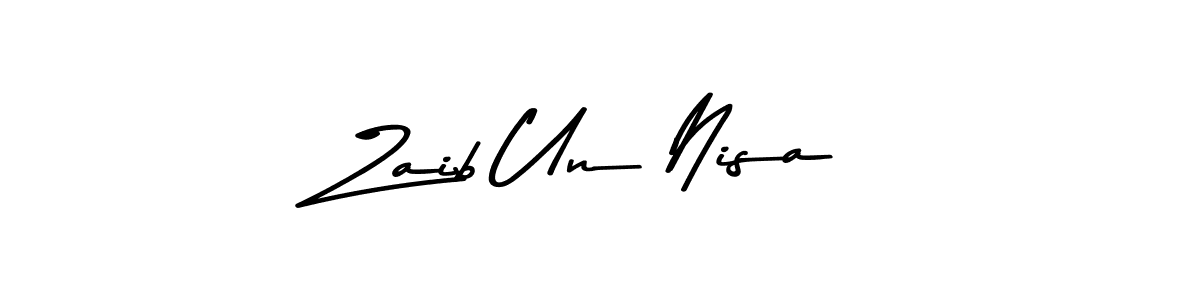 Make a beautiful signature design for name Zaib Un Nisa. With this signature (Asem Kandis PERSONAL USE) style, you can create a handwritten signature for free. Zaib Un Nisa signature style 9 images and pictures png