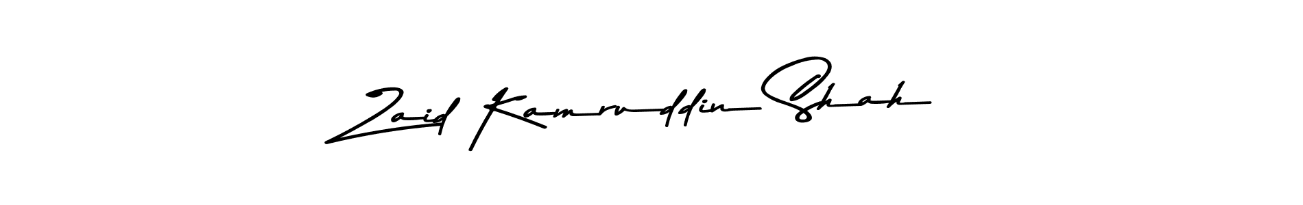 Use a signature maker to create a handwritten signature online. With this signature software, you can design (Asem Kandis PERSONAL USE) your own signature for name Zaid Kamruddin Shah. Zaid Kamruddin Shah signature style 9 images and pictures png