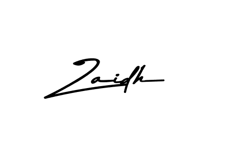 How to make Zaidh name signature. Use Asem Kandis PERSONAL USE style for creating short signs online. This is the latest handwritten sign. Zaidh signature style 9 images and pictures png