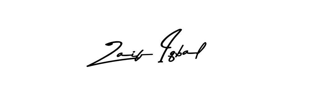 Make a beautiful signature design for name Zaif Iqbal. With this signature (Asem Kandis PERSONAL USE) style, you can create a handwritten signature for free. Zaif Iqbal signature style 9 images and pictures png