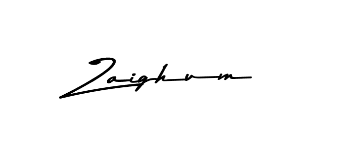 How to make Zaighum name signature. Use Asem Kandis PERSONAL USE style for creating short signs online. This is the latest handwritten sign. Zaighum signature style 9 images and pictures png