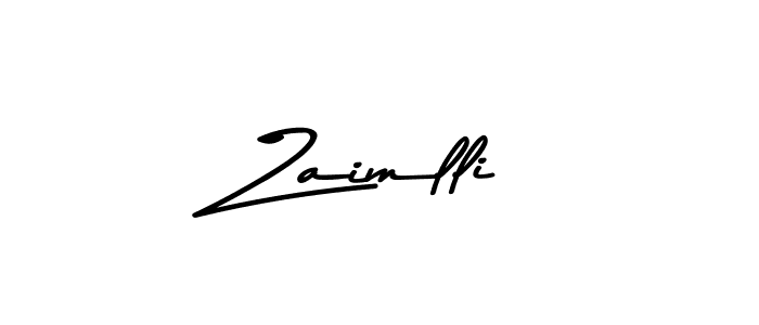 How to make Zaimlli name signature. Use Asem Kandis PERSONAL USE style for creating short signs online. This is the latest handwritten sign. Zaimlli signature style 9 images and pictures png