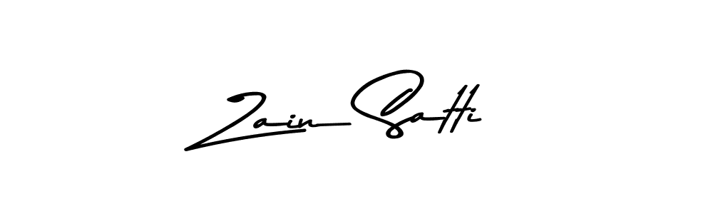 Create a beautiful signature design for name Zain Satti. With this signature (Asem Kandis PERSONAL USE) fonts, you can make a handwritten signature for free. Zain Satti signature style 9 images and pictures png