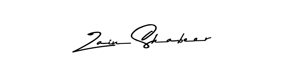 Use a signature maker to create a handwritten signature online. With this signature software, you can design (Asem Kandis PERSONAL USE) your own signature for name Zain Shabeer. Zain Shabeer signature style 9 images and pictures png