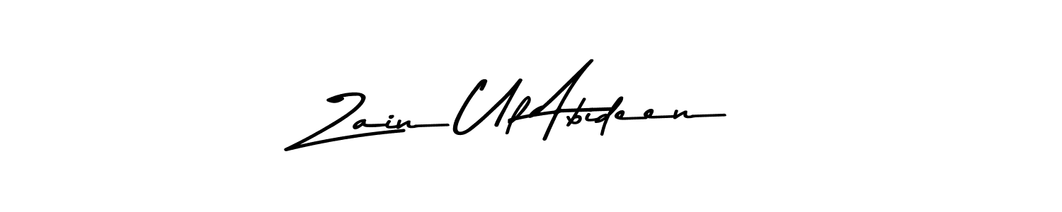 Use a signature maker to create a handwritten signature online. With this signature software, you can design (Asem Kandis PERSONAL USE) your own signature for name Zain Ul Abideen. Zain Ul Abideen signature style 9 images and pictures png