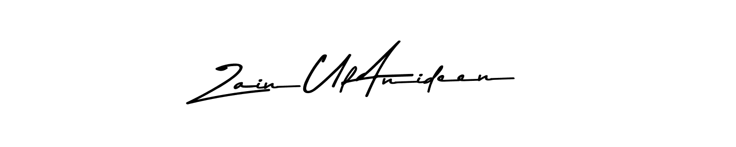 Create a beautiful signature design for name Zain Ul Anideen. With this signature (Asem Kandis PERSONAL USE) fonts, you can make a handwritten signature for free. Zain Ul Anideen signature style 9 images and pictures png