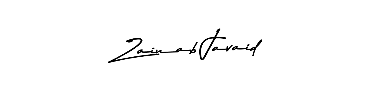 How to make Zainab Javaid name signature. Use Asem Kandis PERSONAL USE style for creating short signs online. This is the latest handwritten sign. Zainab Javaid signature style 9 images and pictures png