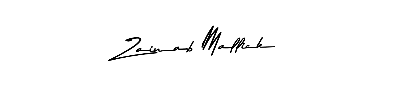 Zainab Mallick stylish signature style. Best Handwritten Sign (Asem Kandis PERSONAL USE) for my name. Handwritten Signature Collection Ideas for my name Zainab Mallick. Zainab Mallick signature style 9 images and pictures png