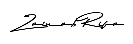 The Asem Kandis PERSONAL USE handwriting style adds charm and authenticity to name Zainab Rifa. A wonderful choice for personal thank-you notes. Zainab Rifa signature style 9 images and pictures png