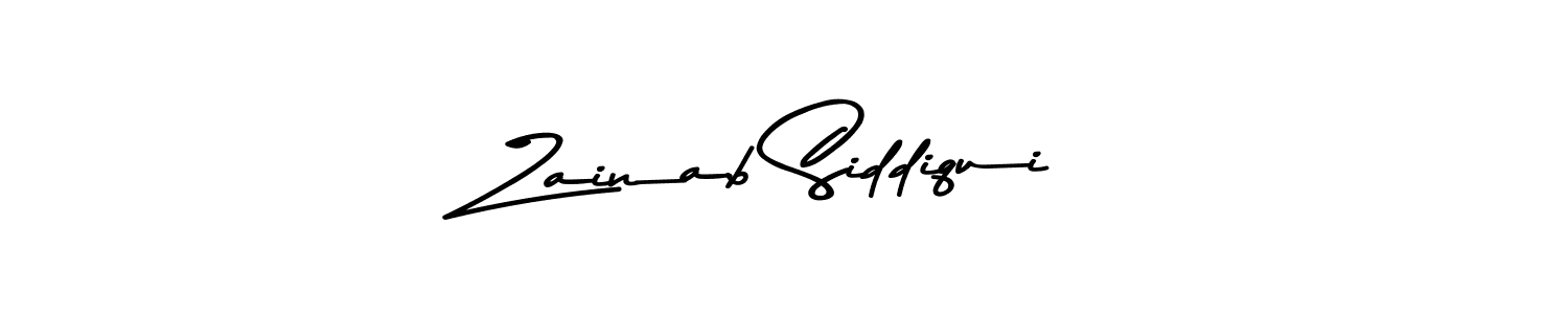 Design your own signature with our free online signature maker. With this signature software, you can create a handwritten (Asem Kandis PERSONAL USE) signature for name Zainab Siddiqui. Zainab Siddiqui signature style 9 images and pictures png