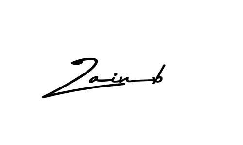 Design your own signature with our free online signature maker. With this signature software, you can create a handwritten (Asem Kandis PERSONAL USE) signature for name Zainb. Zainb signature style 9 images and pictures png