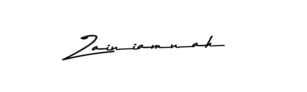 Make a beautiful signature design for name Zainiamnah. Use this online signature maker to create a handwritten signature for free. Zainiamnah signature style 9 images and pictures png