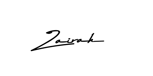 Make a beautiful signature design for name Zairah. With this signature (Asem Kandis PERSONAL USE) style, you can create a handwritten signature for free. Zairah signature style 9 images and pictures png