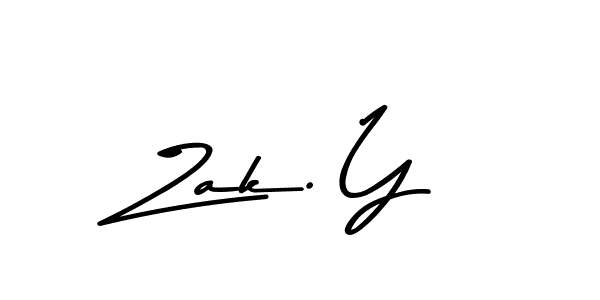 Create a beautiful signature design for name Zak. Y. With this signature (Asem Kandis PERSONAL USE) fonts, you can make a handwritten signature for free. Zak. Y signature style 9 images and pictures png