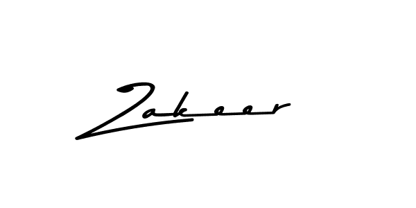 How to make Zakeer name signature. Use Asem Kandis PERSONAL USE style for creating short signs online. This is the latest handwritten sign. Zakeer signature style 9 images and pictures png