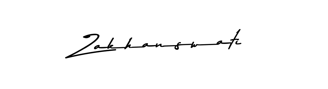 Make a beautiful signature design for name Zakhanswati. With this signature (Asem Kandis PERSONAL USE) style, you can create a handwritten signature for free. Zakhanswati signature style 9 images and pictures png