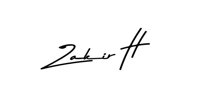 Zakir H stylish signature style. Best Handwritten Sign (Asem Kandis PERSONAL USE) for my name. Handwritten Signature Collection Ideas for my name Zakir H. Zakir H signature style 9 images and pictures png