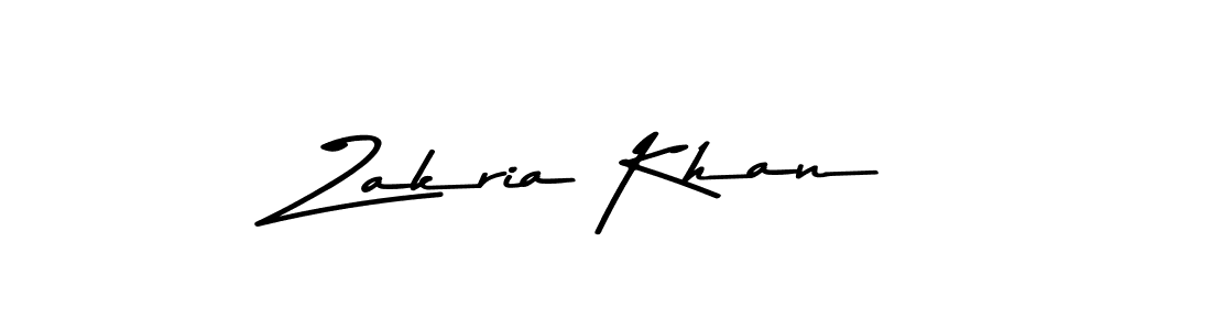 How to make Zakria Khan name signature. Use Asem Kandis PERSONAL USE style for creating short signs online. This is the latest handwritten sign. Zakria Khan signature style 9 images and pictures png