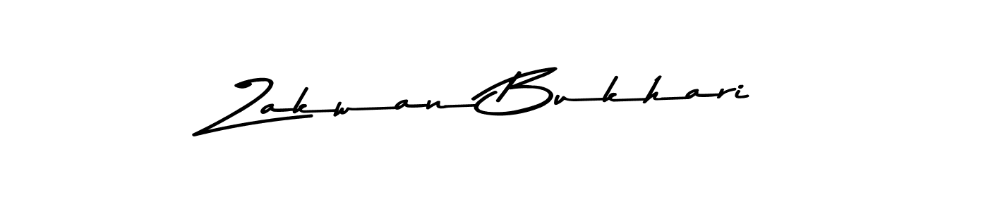 How to make Zakwan Bukhari name signature. Use Asem Kandis PERSONAL USE style for creating short signs online. This is the latest handwritten sign. Zakwan Bukhari signature style 9 images and pictures png