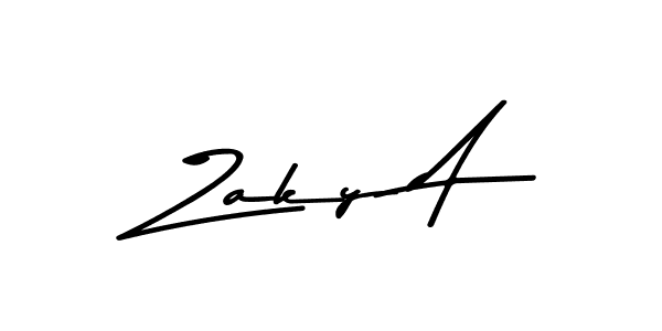 if you are searching for the best signature style for your name Zaky A. so please give up your signature search. here we have designed multiple signature styles  using Asem Kandis PERSONAL USE. Zaky A signature style 9 images and pictures png