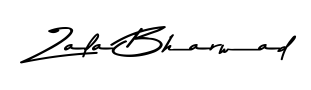 The Asem Kandis PERSONAL USE font gives name Zala Bharwad a signature that looks effortless yet distinguished. Download high-res PNG instantly. Zala Bharwad signature style 9 images and pictures png