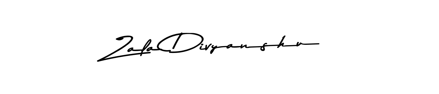 Design your own signature with our free online signature maker. With this signature software, you can create a handwritten (Asem Kandis PERSONAL USE) signature for name Zala Divyanshu. Zala Divyanshu signature style 9 images and pictures png