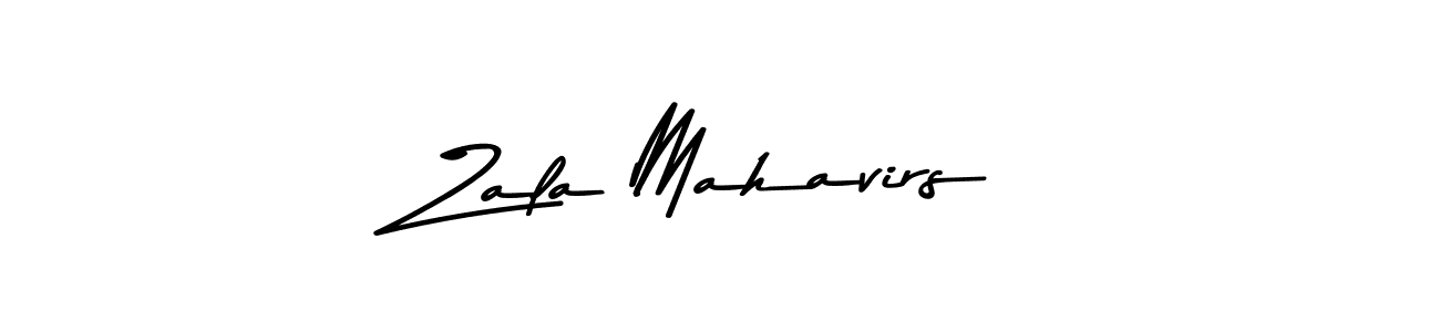 How to make Zala Mahavirs name signature. Use Asem Kandis PERSONAL USE style for creating short signs online. This is the latest handwritten sign. Zala Mahavirs signature style 9 images and pictures png