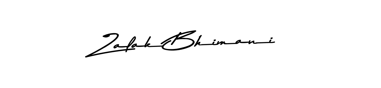 Zalak Bhimani stylish signature style. Best Handwritten Sign (Asem Kandis PERSONAL USE) for my name. Handwritten Signature Collection Ideas for my name Zalak Bhimani. Zalak Bhimani signature style 9 images and pictures png