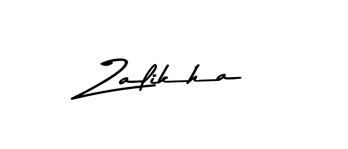 Create a beautiful signature design for name Zalikha. With this signature (Asem Kandis PERSONAL USE) fonts, you can make a handwritten signature for free. Zalikha signature style 9 images and pictures png