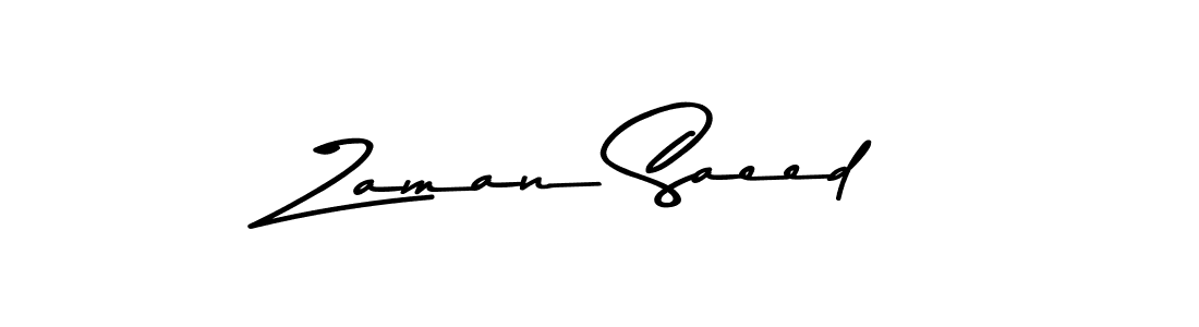 Design your own signature with our free online signature maker. With this signature software, you can create a handwritten (Asem Kandis PERSONAL USE) signature for name Zaman Saeed. Zaman Saeed signature style 9 images and pictures png