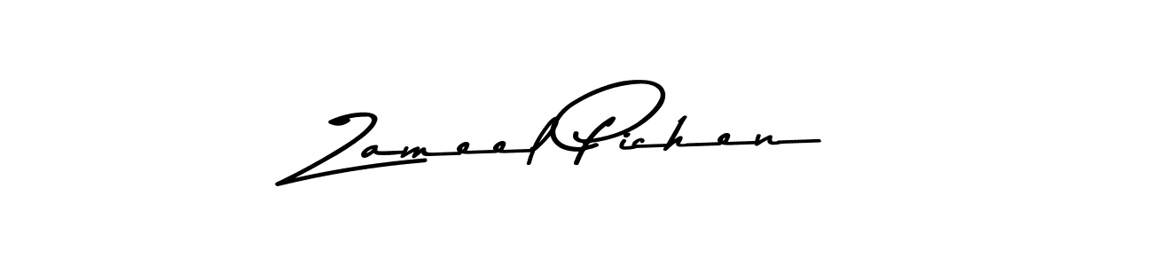 Use a signature maker to create a handwritten signature online. With this signature software, you can design (Asem Kandis PERSONAL USE) your own signature for name Zameel Pichen. Zameel Pichen signature style 9 images and pictures png
