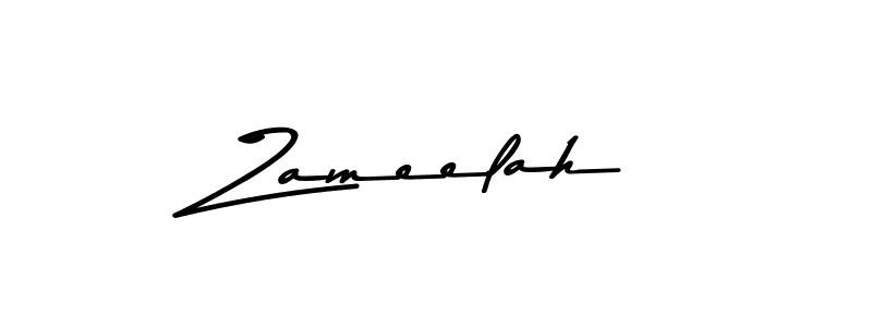 Design your own signature with our free online signature maker. With this signature software, you can create a handwritten (Asem Kandis PERSONAL USE) signature for name Zameelah. Zameelah signature style 9 images and pictures png