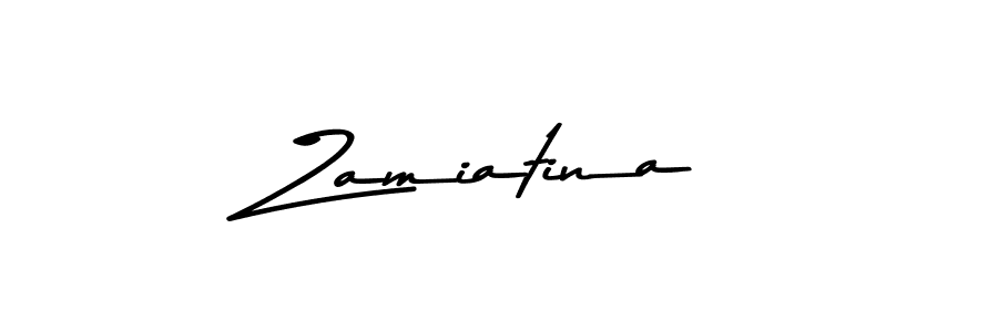 Asem Kandis PERSONAL USE is a professional signature style that is perfect for those who want to add a touch of class to their signature. It is also a great choice for those who want to make their signature more unique. Get Zamiatina name to fancy signature for free. Zamiatina signature style 9 images and pictures png