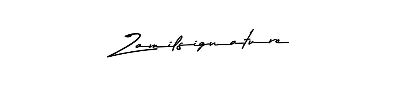 How to make Zamilsignature name signature. Use Asem Kandis PERSONAL USE style for creating short signs online. This is the latest handwritten sign. Zamilsignature signature style 9 images and pictures png