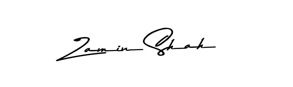 How to make Zamin Shah name signature. Use Asem Kandis PERSONAL USE style for creating short signs online. This is the latest handwritten sign. Zamin Shah signature style 9 images and pictures png