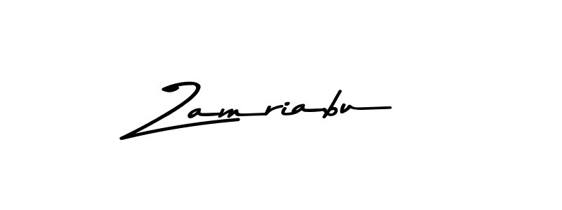 Design your own signature with our free online signature maker. With this signature software, you can create a handwritten (Asem Kandis PERSONAL USE) signature for name Zamriabu. Zamriabu signature style 9 images and pictures png