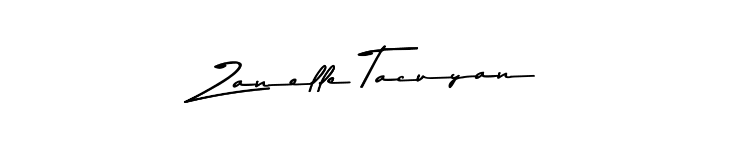 Make a beautiful signature design for name Zanelle Tacuyan. With this signature (Asem Kandis PERSONAL USE) style, you can create a handwritten signature for free. Zanelle Tacuyan signature style 9 images and pictures png