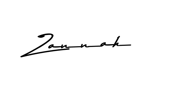 How to make Zannah name signature. Use Asem Kandis PERSONAL USE style for creating short signs online. This is the latest handwritten sign. Zannah signature style 9 images and pictures png