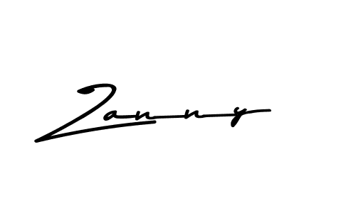 Use a signature maker to create a handwritten signature online. With this signature software, you can design (Asem Kandis PERSONAL USE) your own signature for name Zanny. Zanny signature style 9 images and pictures png